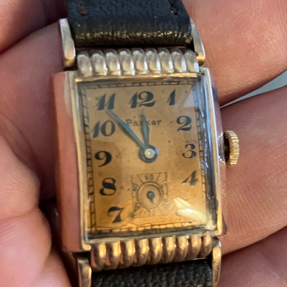 1940s Parker Mens Tank Watch - Picture 1 of 4
